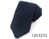 Gravata de Tricô Texturizada Azul Marinho SK233